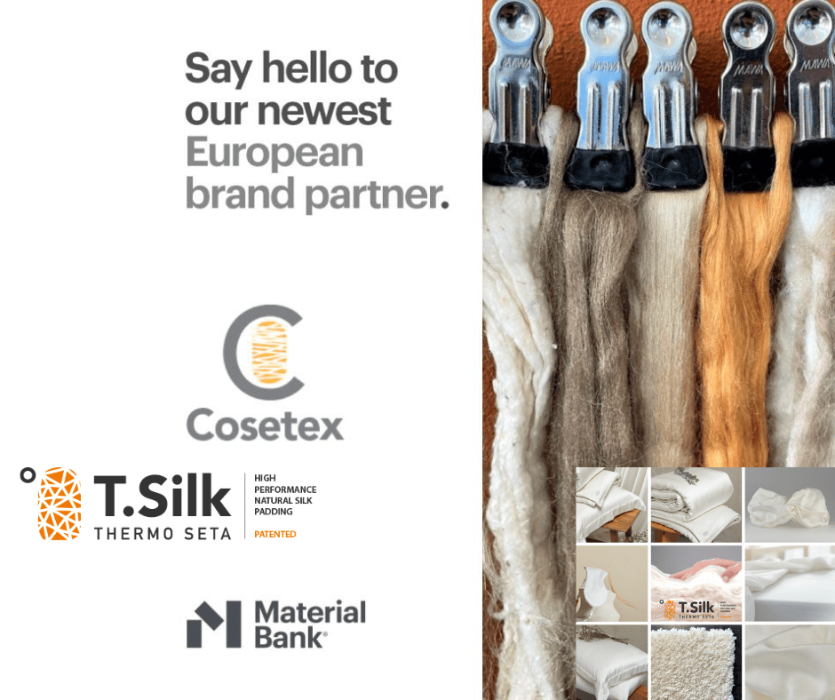 T.silk products and Cosetex on Material bank