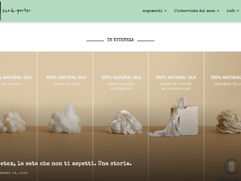 Cosetex storia e futuro della seta