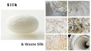 cascami di seta naturale